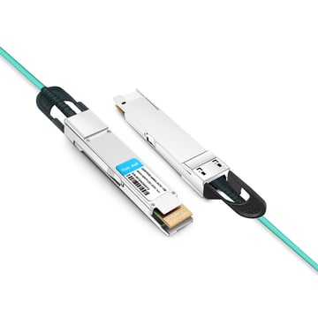 كبل EdgeCore ET7502-AOC-1M متوافق بطول 1 مترًا (3 قدمًا) 400 جرام من QSFP-DD إلى كبل بصري نشط QSFP-DD