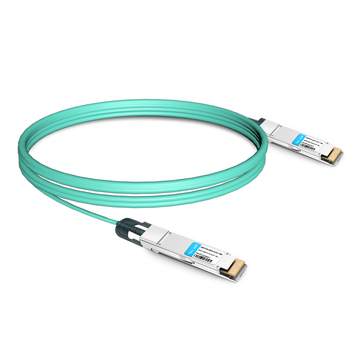 Câble optique actif DELL AOC-Q56DD-400G-15M compatible 15 m (49 pieds) 400G QSFP-DD vers QSFP-DD