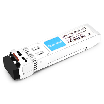 SFP-DW16G27-40C 16G DWDM SFP + 100 جيجا هرتز C27 1555.74nm 40km LC SMF DDM وحدة الإرسال والاستقبال