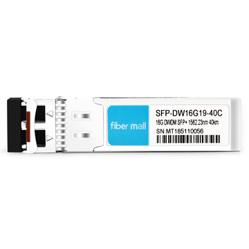 SFP-DW16G19-40C 16G DWDM SFP + 100GHz C19 1562.23nm 40km LC SMF DDM Módulo transceptor