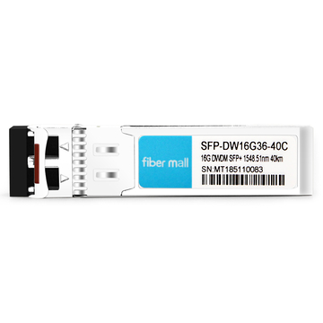 SFP-DW16G36-40C 16G DWDM SFP + 100GHz C36 1548.51nm 40km LC SMF DDM Módulo transceptor