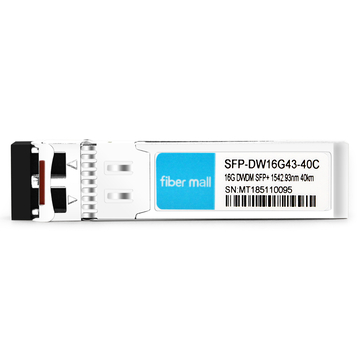 SFP-DW16G43-40C 16G DWDM SFP + 100GHz C43 1542.93nm 40km LC SMF DDM 트랜시버 모듈