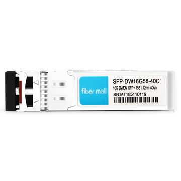 SFP-DW16G58-40C 16G DWDM SFP + 100 GHz C58 1531.12 nm 40 km LC SMF DDM-Transceiver-Modul