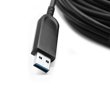 30 mètres (98 pieds) USB 3.0 (non compatible avec USB 2.0) Câbles optiques actifs 5G Type-A, connecteurs USB AOC mâle à femelle