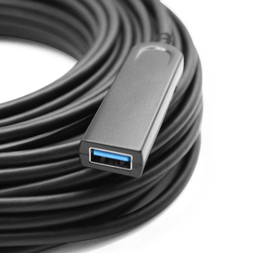 30 meters (98ft) USB 3.0（Not compliant with USB 2.0) 5G Type-A Active Optical Cables, USB AOC Male to Female Connectors