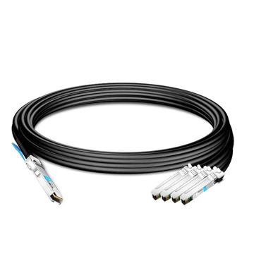 QSFP56-4SFP56-PC1.5M 1.5 м (5 фута) 200G QSFP56 к четырем 50G SFP56 PAM4 Пассивный медный переходной кабель прямого подключения