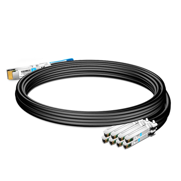 Arista Networks CAB-D-8S-200G-1M Compatível com 1m (3 pés) 400G QSFP-DD a 8x 50G SFP56 Passivo Conexão Direta Twinax Cabo Breakout de Cobre