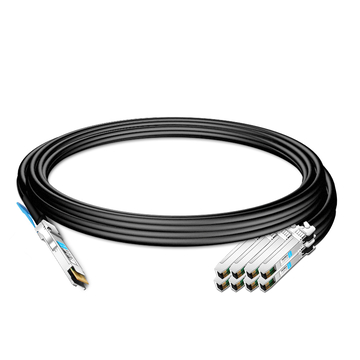 Arista Networks CAB-D-8S-200G-2M متوافق مع 2 متر (7 قدم) 400G QSFP-DD إلى 8x 50G SFP56 سلبي توصيل مباشر كابل Twinax نحاسي