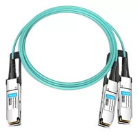 Mellanox MFS1S50-H003E Compatible 3 m (10 pies) 200G HDR QSFP56 a 2x100G QSFP56 PAM4 Breakout Cable óptico activo