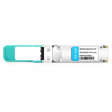 QSFP28-100G-FR1-C27G CWDM QSFP100 مفرد لامدا FR 28nm 1271 كم LC SMF مع جهاز إرسال واستقبال بصري FEC DDM