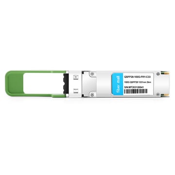 QSFP28-100G-FR1-C33G CWDM QSFP100 مفرد لامدا FR 28nm 1331 كم LC SMF مع جهاز إرسال واستقبال بصري FEC DDM