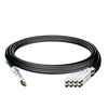 QSFP-DD-8SFP56-PC1.5M 1.5m (5ft) 400G QSFP-DD إلى 8x 50G SFP56 سلبي مباشر إرفاق Twinax Copper Breakout Cable
