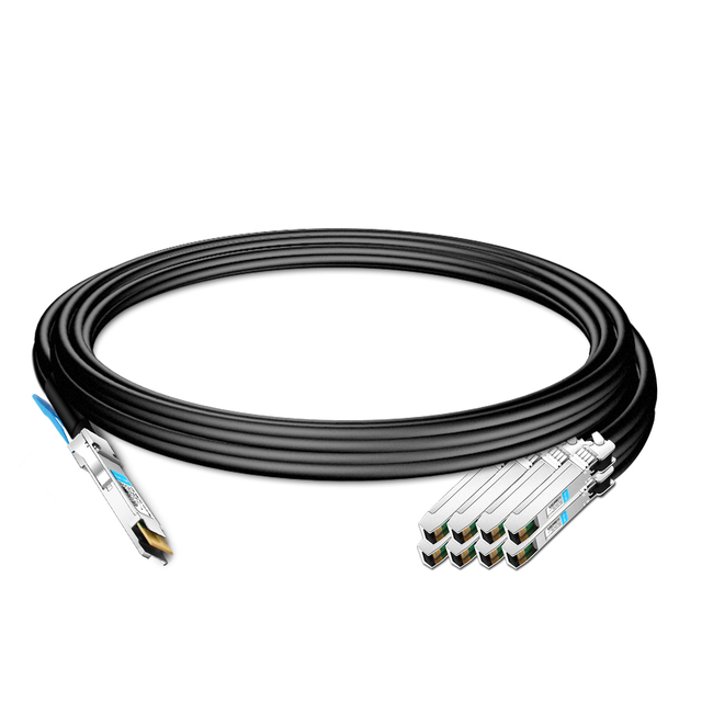 1.5m QSFP-DD 400G to SFP56 Breakout Passive DAC Cable | FiberMall