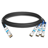 EdgeCore ET7502-B4D-1M Compatible 1 m (3 pies) 400G QSFP-DD a 4x100G QSFP56 PAM4 Cable de cobre de conexión directa de ruptura pasiva