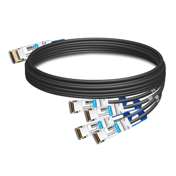 QDD-4Q56-400G-PC1.5M 1.5m (4.9ft) 400G QSFP-DD vers 4x100G QSFP56 PAM4 Passive Breakout Direct Attach Copper Cable