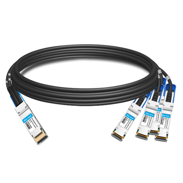 QDD-4Q28-400G-PC1M 1m (3ft) 400G QSFP-DD to 4x100G QSFP28 PAM4 Passive Breakout Direct Attach Copper Cable