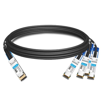 QDD-4Q28-400G-AC3M 3m (10ft) 400G QSFP-DD to 4x100G QSFP28 PAM4 Active Breakout Direct Attach Copper Cable