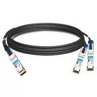 QDD-2QSFP28-200G-PC2M 2m (6ft) 200G QSFP-DD vers 2x100G QSFP28 NRZ Passive Breakout Direct Attach Copper Cable