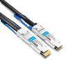 Arista Networks CAB-D-2Q-200G-2.5 Compatible 2.5 m (8 pieds) 200G QSFP-DD vers 2x100G QSFP28 NRZ Passive Breakout Direct Attach Copper Cable