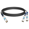 Juniper QDD-2Q28-200G-PC3M Compatible 3m (10ft) 200G QSFP-DD to 2x100G QSFP28 NRZ Passive Breakout Direct Attach Copper Cable