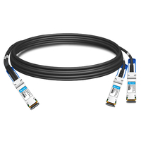 HPE (Mellanox) P06248-B21 Compatível com 1m (3 pés) Infiniband HDR 200G QSFP56 a 2x100G QSFP56 PAM4 Cabo de cobre de conexão direta com breakout passivo