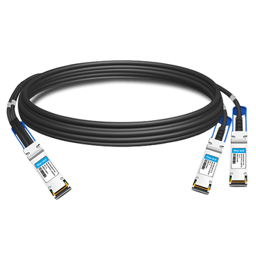 NVIDIA MCP7H50-V001R30 Compatible 1m (3ft) 200G QSFP56 to 2x100G QSFP56 PAM4 Passive Breakout Direct Attach Copper Cable