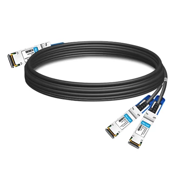 NVIDIA MCP7H50-V001R30 Compatible 1m (3ft) 200G QSFP56 to 2x100G QSFP56 PAM4 Passive Breakout Direct Attach Copper Cable