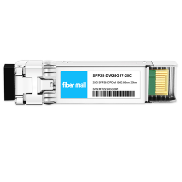 SFP28-DW25G17-20C 25G SFP28 DWDM C17 100GHz 20KM 1563.86nm LC SMF DDM 트랜시버 모듈