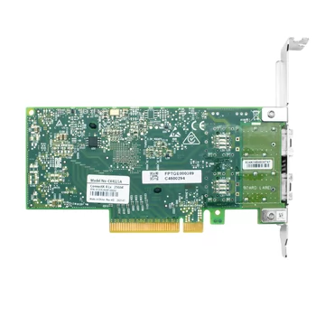 Adaptador de red compatible con NVIDIA Mellanox MCX4121A-ACAT ConnectX-4 Lx EN, puerto dual SFP25 de 28 GbE, PCIe3.0 x 8, soporte alto y corto