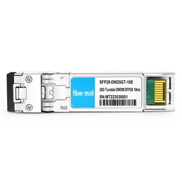 SFP28-DW25GT-10E 25G DWDM Ajustável SFP28 Banda C 48 canais Módulo Transceptor Óptico de 10km