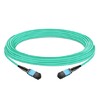 5m (16ft) 16 Fibers Female to Female MPO Trunk Cable Polarity B LSZH OM4 50/125 Multimode Fiber APC