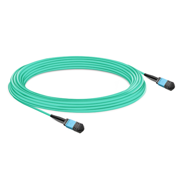 Cable troncal MPO hembra a hembra de 7 m (23 pies) 16 fibras Polaridad B LSZH OM4 50/125 Fibra multimodo APC