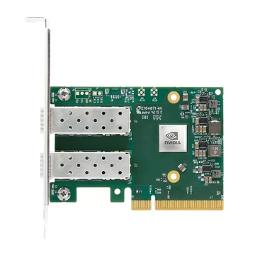 NVIDIA Mellanox MCX631102AN-ADAT SmartNIC ConnectX®-6 Lx イーサネット ネットワーク インターフェイス カード、1/10/25GbE デュアル ポート SFP28、Gen 4.0 x8、トール & ショート ブラケット