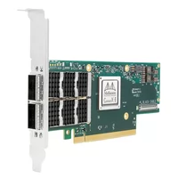 Carte adaptateur NVIDIA Mellanox MCX653106A-ECAT-SP ConnectX-6 InfiniBand/VPI, HDR100/EDR/100G, double port QSFP56, PCIe3.0/4.0 x16, support haut