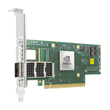 NVIDIA Mellanox MCX653105A-ECAT ConnectX-6 InfiniBand/VPI Adapter Card, HDR100/EDR/100G, Single-Port QSFP56, PCIe3.0/4.0 x16, Tall bracket