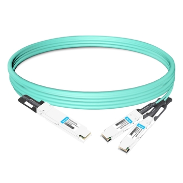 OSFP-2Q56-AOC20M 20m (66ft) 400G OSFP to 2x200G QSFP56 twin port HDR Breakout Active Optical Cable