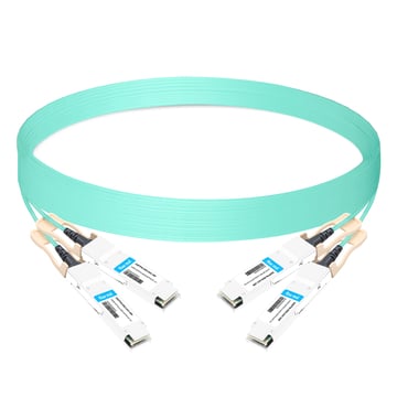 2QSFP56-200G-AOC-20M 20 مترًا (66 قدمًا) 2x200G QSFP56 إلى 2x200G QSFP56 PAM4 Breakout Active Optical Cable