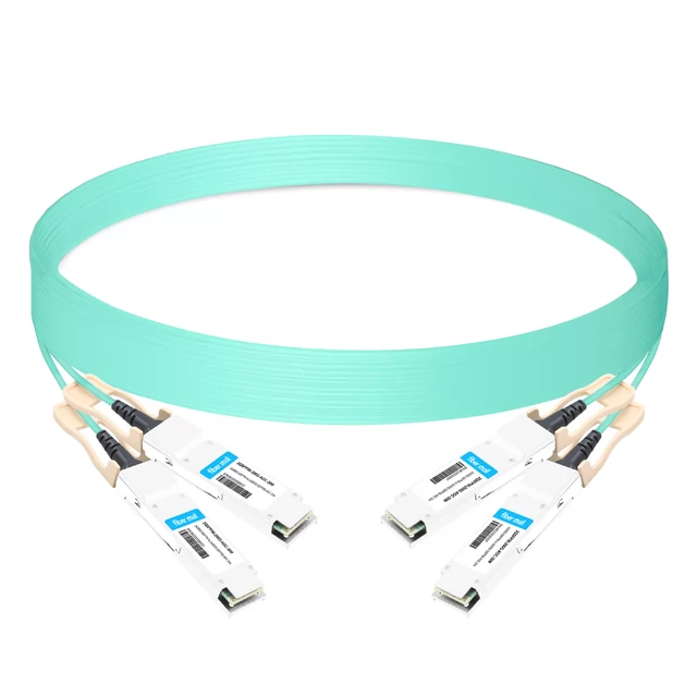 30m 2x200G QSFP56 to 2x200G QSFP56 Breakout AOC Cable | FiberMall