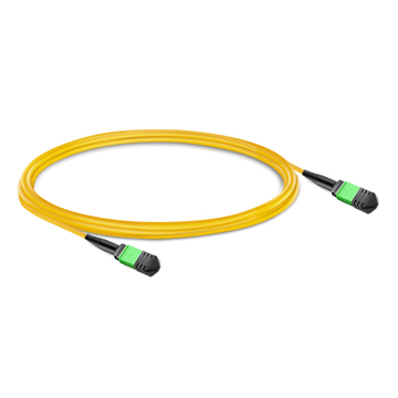 NVIDIA MFP7E30-N005 Compatible 5m (16ft) 8 Fibers Low Insertion Loss Female to Female MPO Trunk Cable Polarity B APC to APC LSZH Single-Mode OS2 9/125