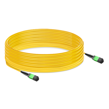 NVIDIA MFP7E30-N100 Compatible 100m (328ft) 8 Fibers Low Insertion Loss Female to Female MPO Trunk Cable Polarity B APC to APC LSZH Single-Mode OS2 9/125