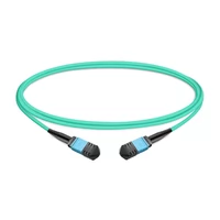 NVIDIA MFP7E10-N003 Compatible 3m (10ft) 8 Fibers Low Insertion Loss Female to Female MPO Trunk Cable Polarity B APC to APC LSZH Multimode OM3 50/125