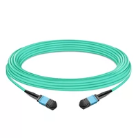 NVIDIA MFP7E10-N015 compatível com 15 m (49 pés) 8 fibras baixa perda de inserção fêmea para fêmea MPO cabo tronco polaridade B APC para APC LSZH multimodo OM3 50/125