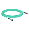 15m (49ft) 12 Fibers Low Insertion Loss Female to Female MPO Trunk Cable Polarity B APC to APC LSZH Multimode OM3 50/125