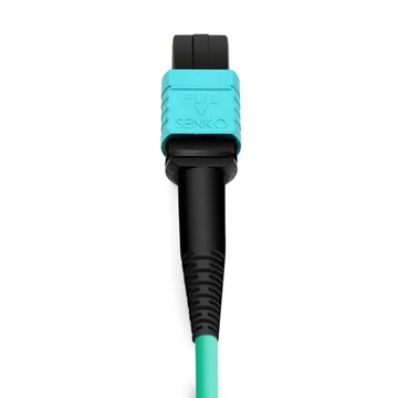 NVIDIA MFP7E10-N015 Compatible 15m (49ft) 8 Fibers Low Insertion Loss Female to Female MPO Trunk Cable Polarity B APC to APC LSZH Multimode OM3 50/125