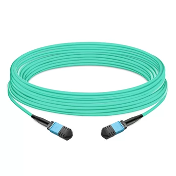 12 Fibers Low Insertion Loss OM3 MM LSZH MPO Cable 30M | FiberMall
