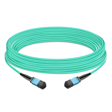 NVIDIA MFP7E10-N030 Compatible 30m (98ft) 8 Fibers Low Insertion Loss Female to Female MPO Trunk Cable Polarity B APC to APC LSZH Multimode OM3 50/125