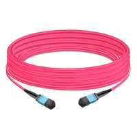 Compatible con NVIDIA MFP7E10-N035 35 m (115 pies) 8 fibras Baja pérdida de inserción Hembra a hembra Cable troncal MPO Polaridad B APC a APC LSZH multimodo OM4 50/125