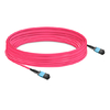 40m (131ft) 12 Fibers Low Insertion Loss Female to Female MPO Trunk Cable Polarity B APC to APC LSZH Multimode OM4 50/125