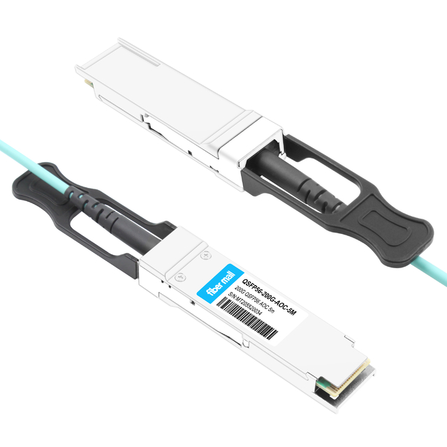 Optical Cable For Nvidia Rack NVIDIA MFS1S00-H005V Compatible 200G QSFP56 HDR AOC 5m | FiberMall