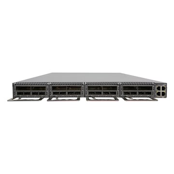 DCI BOX Chassis, 19", 1U: 4 equal 1/4 slots, also compatible with 2 equal 1/2 slots, including front interface board, support provides 1 CONSOLE and 3 ETH management ports, 2 Standard CRPS power supplies: 220V AC or 48V DC optional